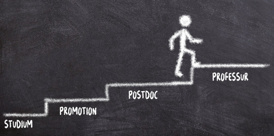 Kreidezeichnung der Karrierestufe Junior Faculty
