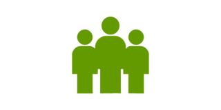 grünes Icon einer Menschengruppe